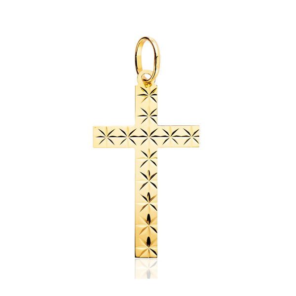 Pendentif croix en or jaune 18 carats