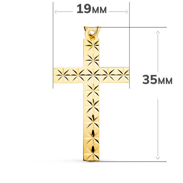 Pendentif croix en or jaune 18 carats