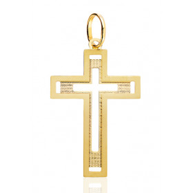 Pendentif croix en or jaune 18 carats