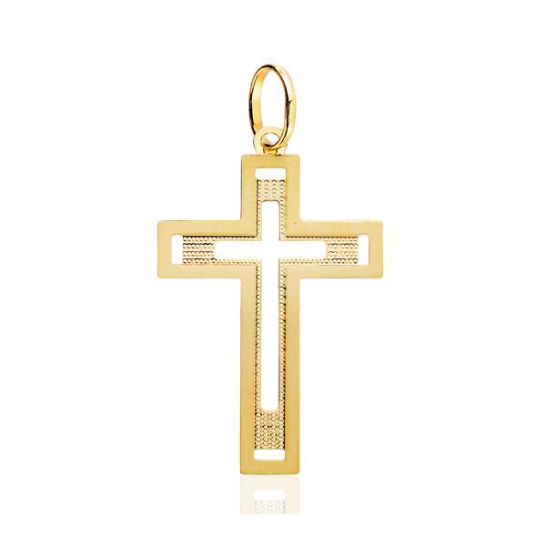 Pendentif croix en or jaune 18 carats