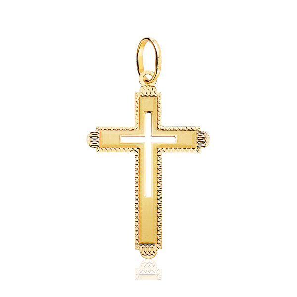 Pendentif croix en or jaune 18 carats