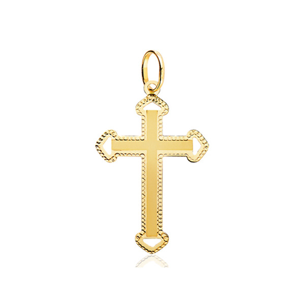 Pendentif croix en or jaune 18 carats