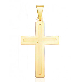 Pendentif croix en or jaune 18 carats