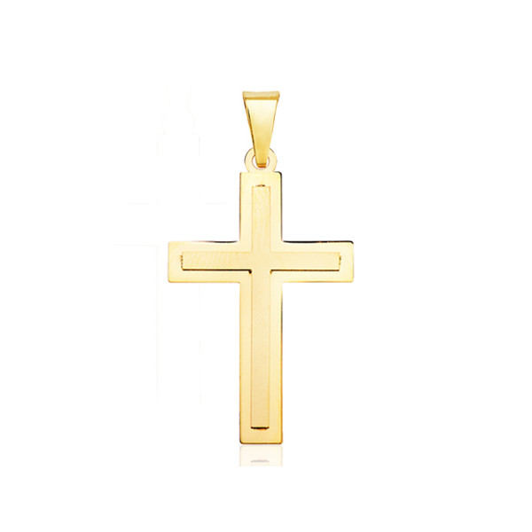 Pendentif croix en or jaune 18 carats