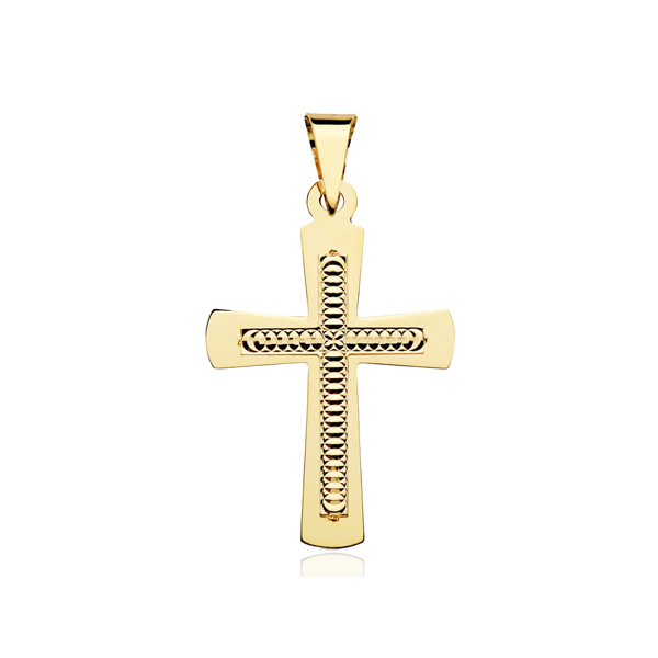 Pendentif croix en or jaune 18 carats