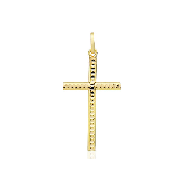 Pendentif croix  or jaune 18 carats