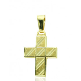 Pendentif croix  or jaune 18 carats