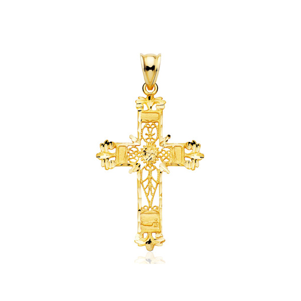 Pendentif croix  or jaune 18 carats