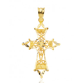 Pendentif croix  or jaune 18 carats