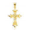 Pendentif croix  or jaune 18 carats