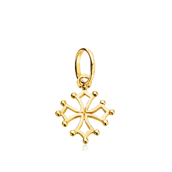 Pendentif or 18 carats "croix Occitane"