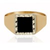 Chevalière or 18 carats et onyx pour femme