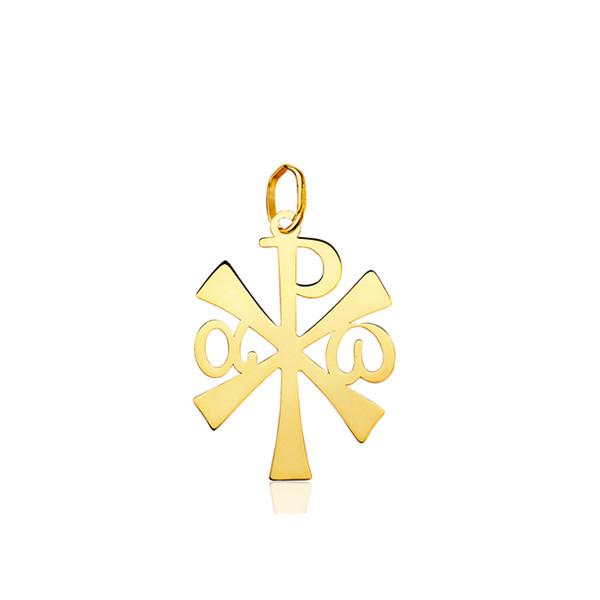 Pendentif "croix Chrisme" or jaune 18 carats