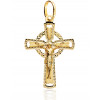 Pendentif croix et Christ en or jaune 18 carats