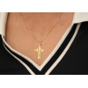 Pendentif croix et Christ en or jaune 18 carats