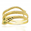 Bague or jaune 18 carats "serpent d'emeraudes"