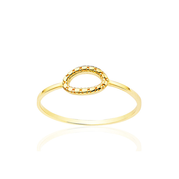 Bague or jaune 18 carats ovale