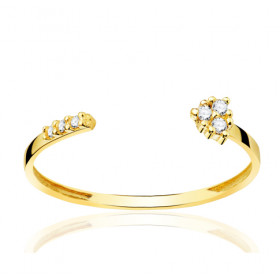 Bague diamant 0,040 carat et or jaune 18 carats