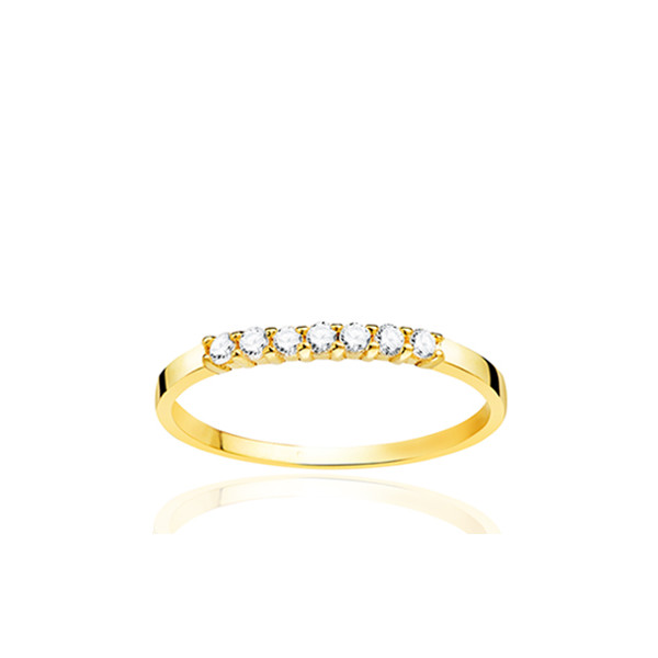 Alliance or jaune 18 carats et diamants 0,16 carat