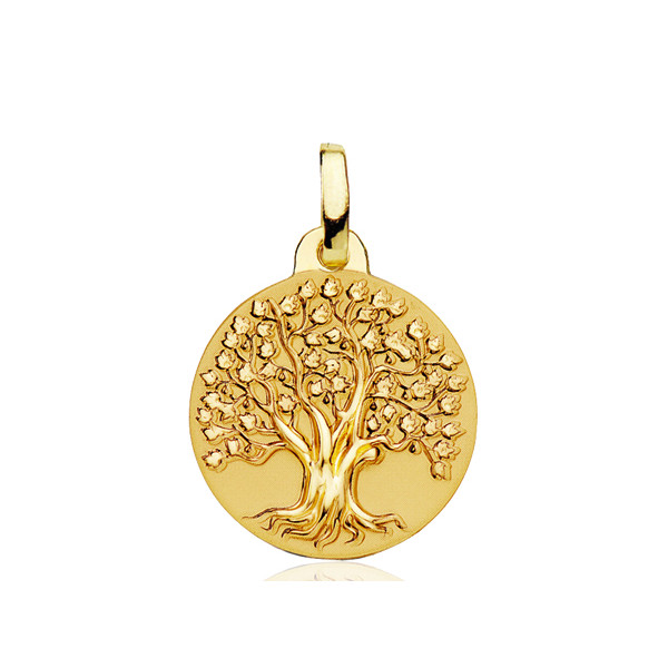 Pendentif or jaune 18 carats "arbre de vie" 16 mm