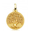 Pendentif or jaune 18 carats "arbre de vie" 16 mm