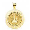 Pendentif or jaune 18 carats "couronne" 27 mm