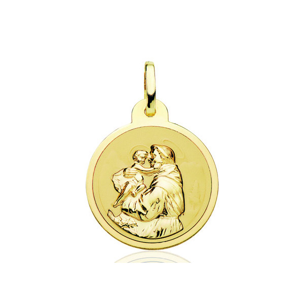 Médaille or jaune 18 carats "Saint-Antoine"