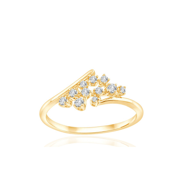 Bague diamant 0,19 carat et or jaune 18 carats