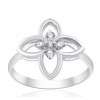 Bague diamant 0,14 carat et or 18 carats "fleur"