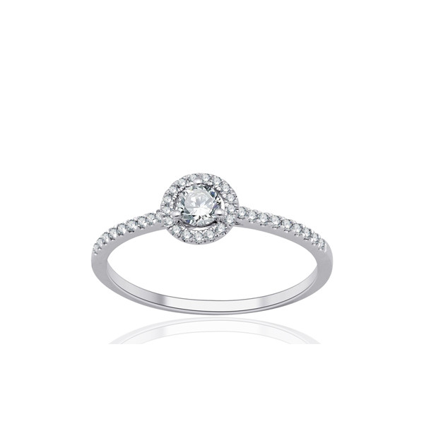 Bague solitaire diamant 0,30 carat et or 18 carats