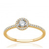 Bague solitaire diamant 0,30 carat et or jaune 18 carats