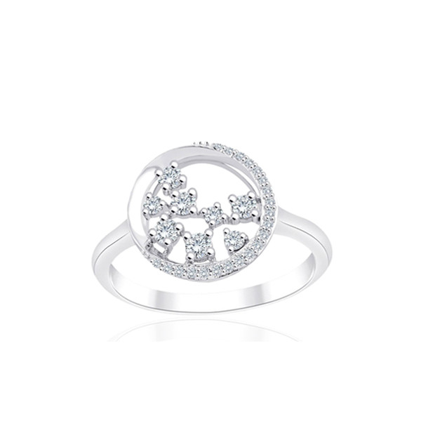 Bague diamant 0,28 carat et or gris 18 carats