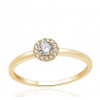 Bague solitaire diamant 0,18 carat et or jaune 18 carats