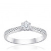 Bague solitaire diamant 0,34 carat et or 18 carats