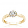 Bague diamant 0,23 carat et or jaune 18 carats