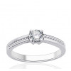 Bague solitaire diamant 0,39 carat et or 18 carats