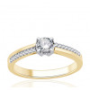 Bague solitaire diamant 0,39 carat et or jaune 18 carats