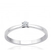 Bague solitaire diamant 0,050 carat et or 18 carats