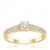 Bague solitaire diamant 0,50 carat et or jaune 18 carats