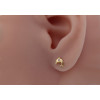 Boucles d'oreilles "dauphins" en or jaune 18 carats et zirconium