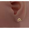 Boucles d'oreilles "fleur de lotus" en or jaune 18 carats pour enfant