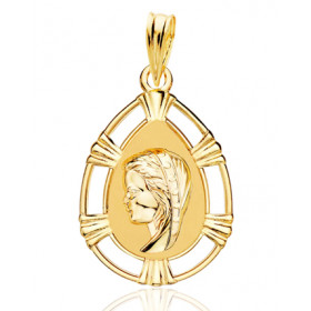 Pendentif "vierge" en or 18 carats