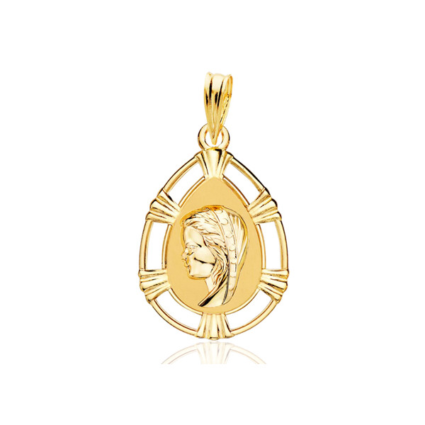 Pendentif "vierge" en or 18 carats