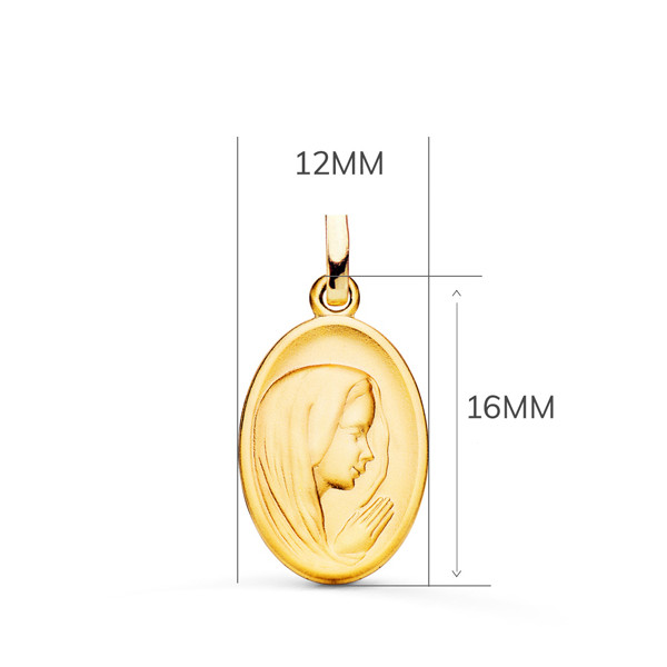 Pendentif "vierge" en or 18 carats