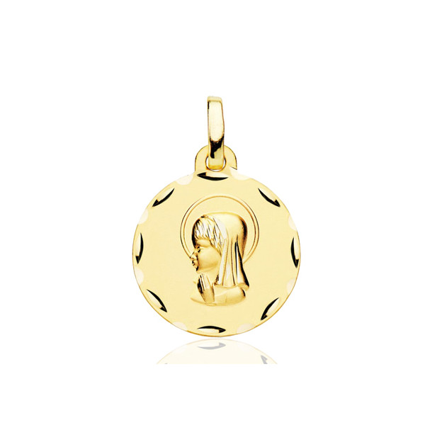 Pendentif "vierge" en or jaune 18 carats