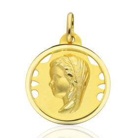 Pendentif "vierge" en or 18 carats