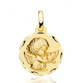 Médaille "ange" en or jaune 18 carats