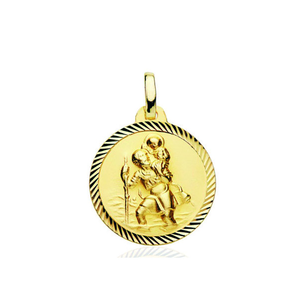 Médaille "Saint-Christophe" en or jaune 18 carats