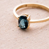 Bague or jaune 18 carats et topaze blue London