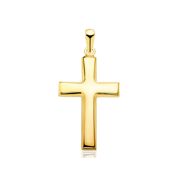 Pendentif croix  or jaune 18 carats